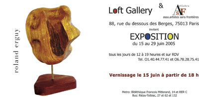 carte recto pour l'expo à la loft gallery