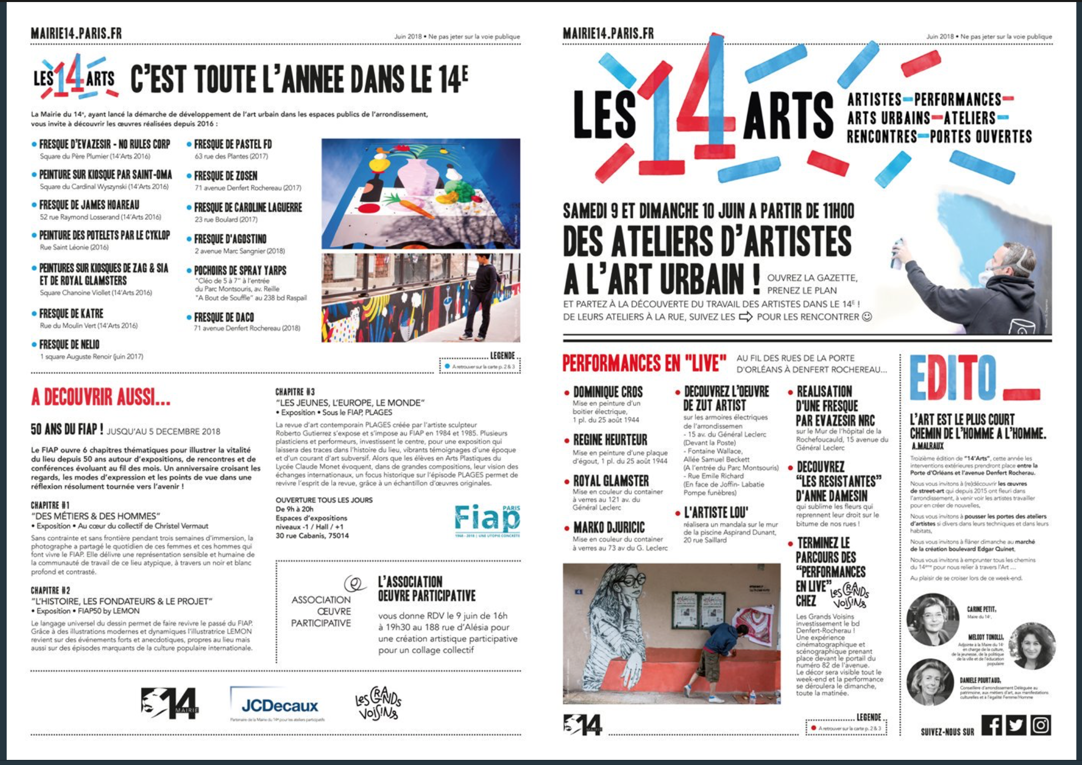 Les 14 Arts 2018, recto
